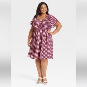 Ava and Viv Women’s Flutter Short Sleeve Sundress